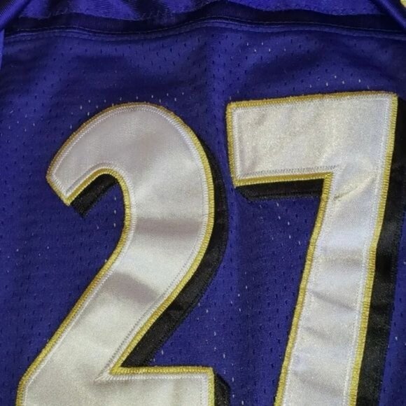 Baltimore Ravens #27 RAY RICE Reebok NFL Jersey Stitched YOUTH LARGE preowned - Picture 4 of 11